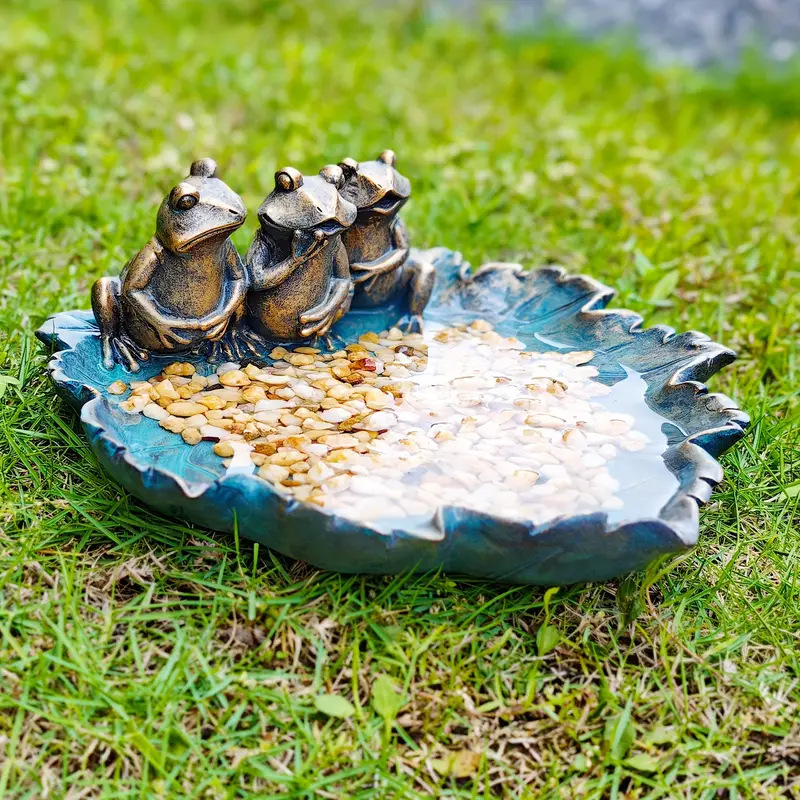 Välise aia skulptuur: linnu toidutoru ja linnuvann – sulam, kaubamärk Wanfeng, tootekood Fish Head Frog Incense Burner