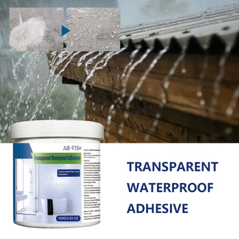 Jue-Fish Läbipaistev veekindel liim vannitoa ja rõdu jaoks | 200 tk pakis, veekindel ja niiskuskindel