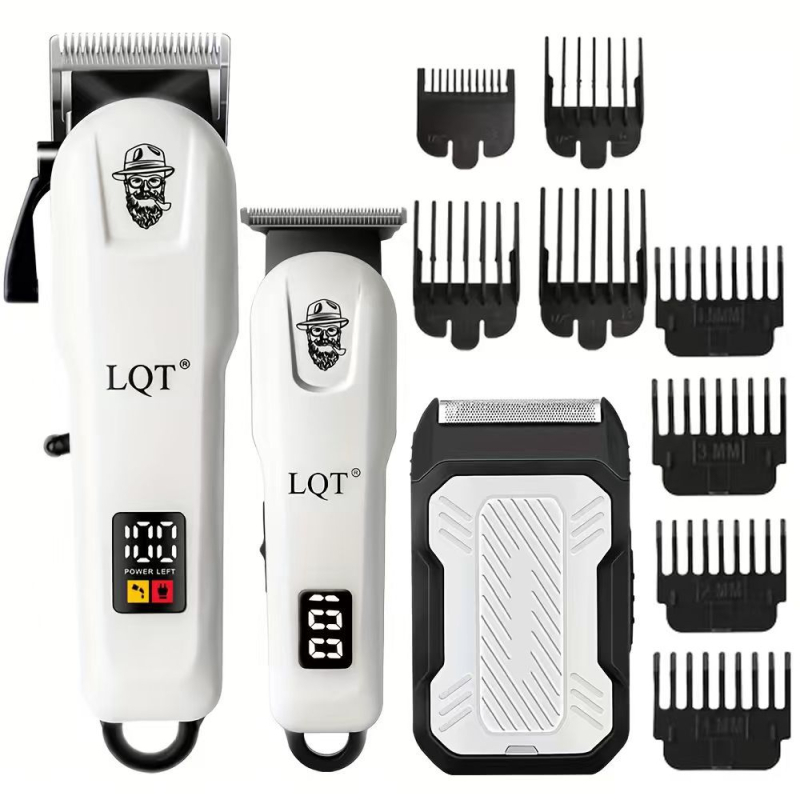 LQT juukselõikur sisseehitatud akuga 500–800 mAh, eemaldatav ja pestav roostevabast terasest tera, Brushed motor, müratase alla 36 dB.