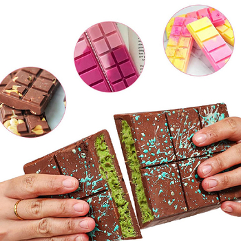 Silikoonist šokoladivorm, ristkülikukujuline, 10 kambriga, DIY fondantšokolaado bato jaoks (1 pakk)