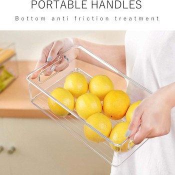 Läbipaistev külmiku säilitustoru käepidemega — Plastikust, logoga valmis, kohandatav, Korea stiil, köögiviljade hoidesein ja munade pelmeenide kasti