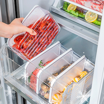 Külmkapi korrastamise karp jaapani stiilis, suletavate osadega ühe nädala toidu ettevalmistuseks