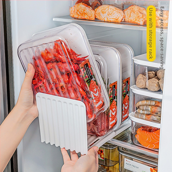 Külmkapi korrastamise karp jaapani stiilis, suletavate osadega ühe nädala toidu ettevalmistuseks