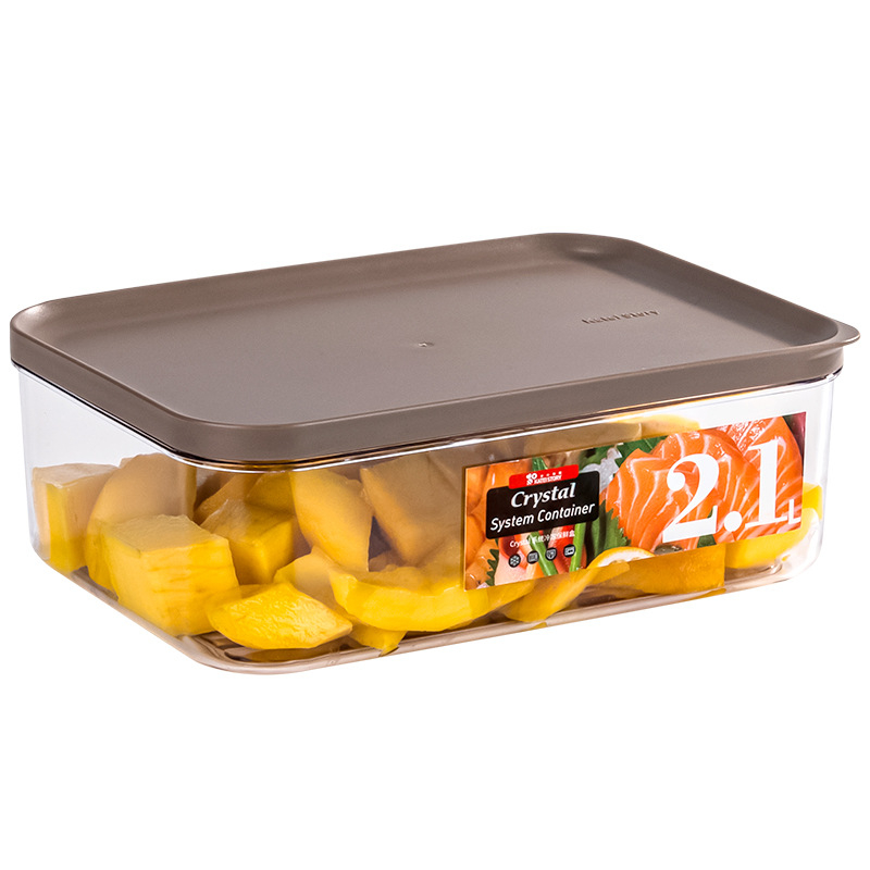 Külmkapi korrastamise karp jaapani stiilis, suletavate osadega ühe nädala toidu ettevalmistuseks