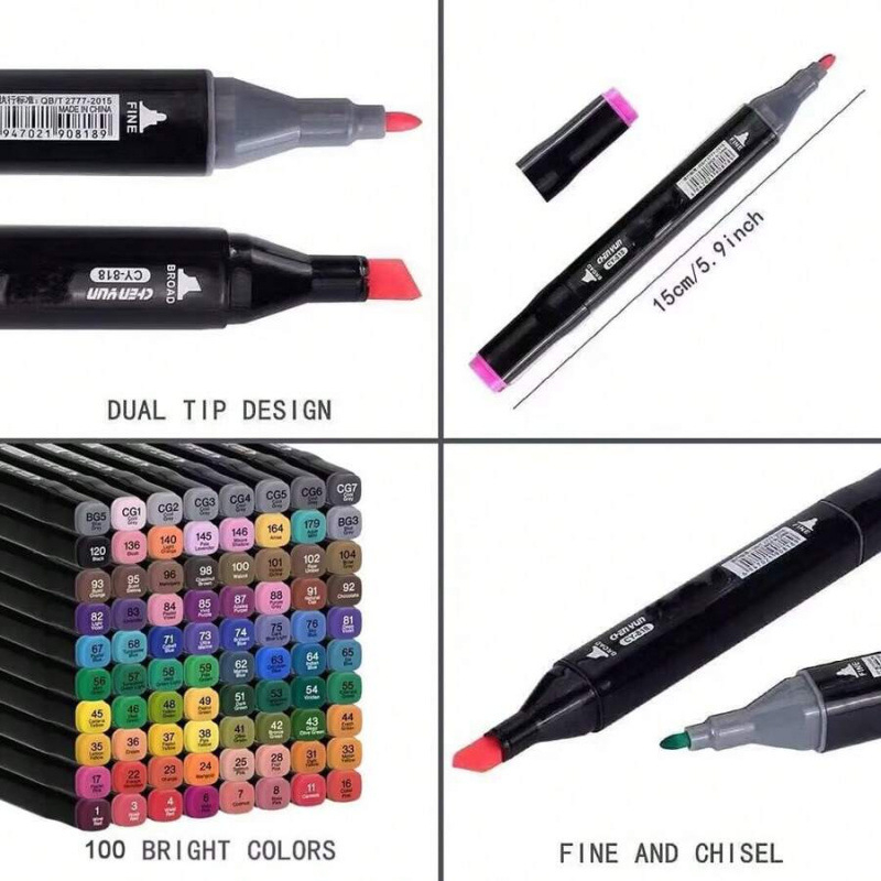 2026. mudel L8904 – alkoholipõhiste markerite komplekt peeneotsaga sketšide jaoks, püsiv tint