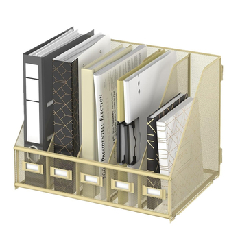 Kontori dokumendi riiul 5 vertikaalse sektsiooniga – rahvusvaheline kohandamine, metall, võimas klambriga + plaadiga klambriga, A4, klambri suurus 30×23.5, plaadi paksus 0.25, mudel Hc