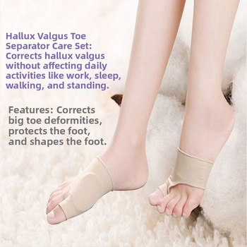 Varba korrigeeriv sõrm hallux valgus'i jaoks – elastne kiud ortopeediline varbakaitse, unisex täiskasvanutele
