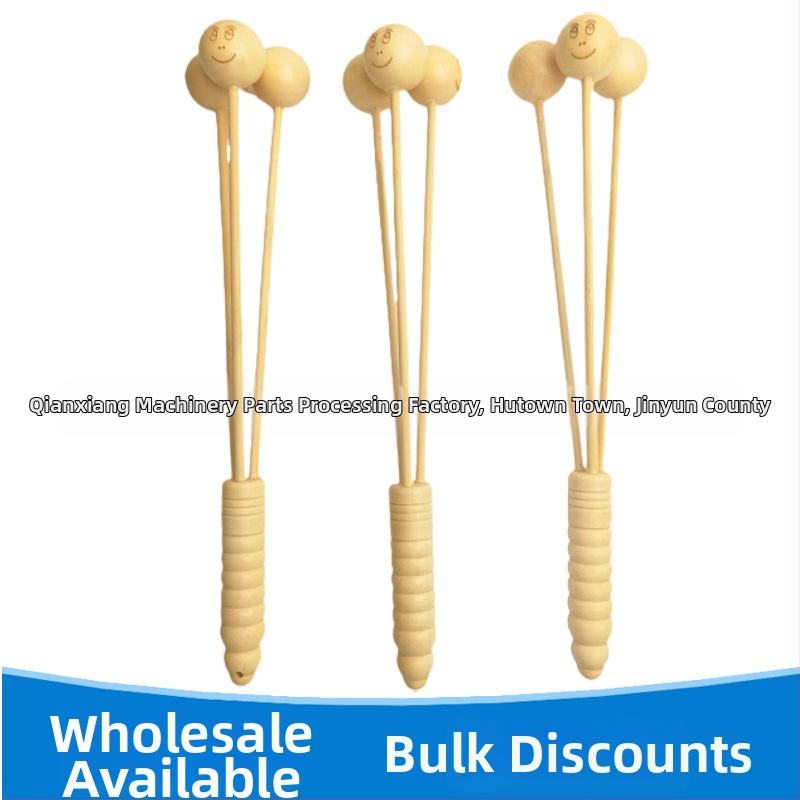 Puidust massaažhaamer jalgade jaoks – mehhaaniline juhtimine, toiteallikas pole vajalik, 3 ümmargust massaažipead, CVT ülekanne, 2022 väljalase