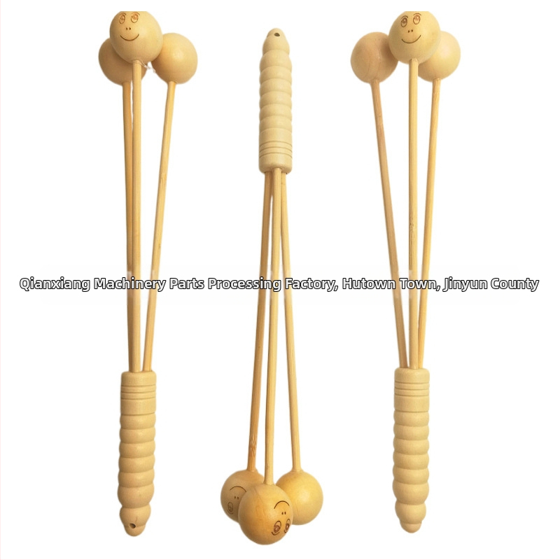 Puidust massaažhaamer jalgade jaoks – mehhaaniline juhtimine, toiteallikas pole vajalik, 3 ümmargust massaažipead, CVT ülekanne, 2022 väljalase