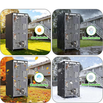 210D Oxford kangast väliskate kassimajale, veekindel ja tolmukindel, laienev avamine, kohandatud logopildi printimine