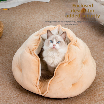 Ding Ding kassi pesas — poolsulgitud, hingav nelja aastaaja pesa, tekstiilist, ümbritseva padjaga