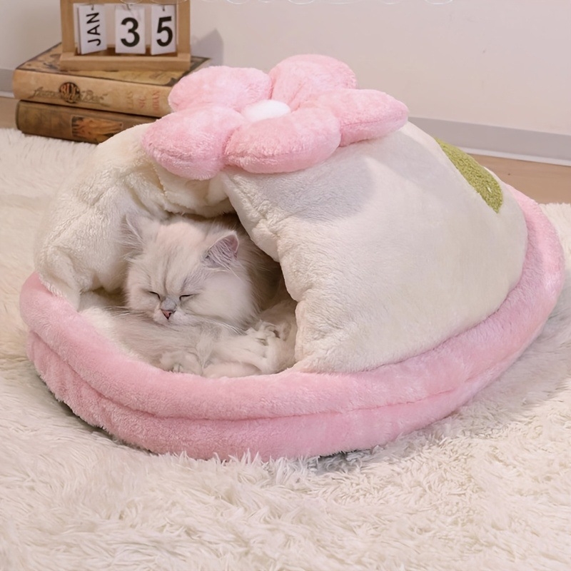 Koera pesa - poolsuletud soe talvevoodi, kõikide aastaaegade jaoks, materjal: kangad, kood: 2025-07-11-2