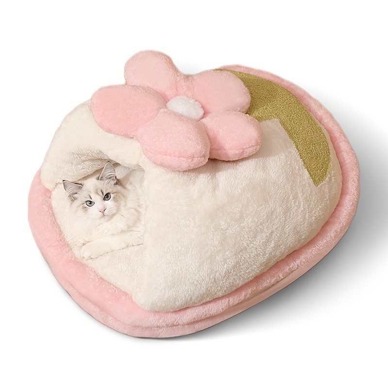 Koera pesa - poolsuletud soe talvevoodi, kõikide aastaaegade jaoks, materjal: kangad, kood: 2025-07-11-2