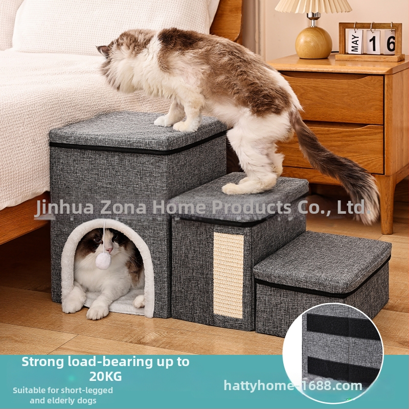 Natty Kokkupandav lemmikloomade redel libisemiskindla kanga pinnaga, lihtne disain