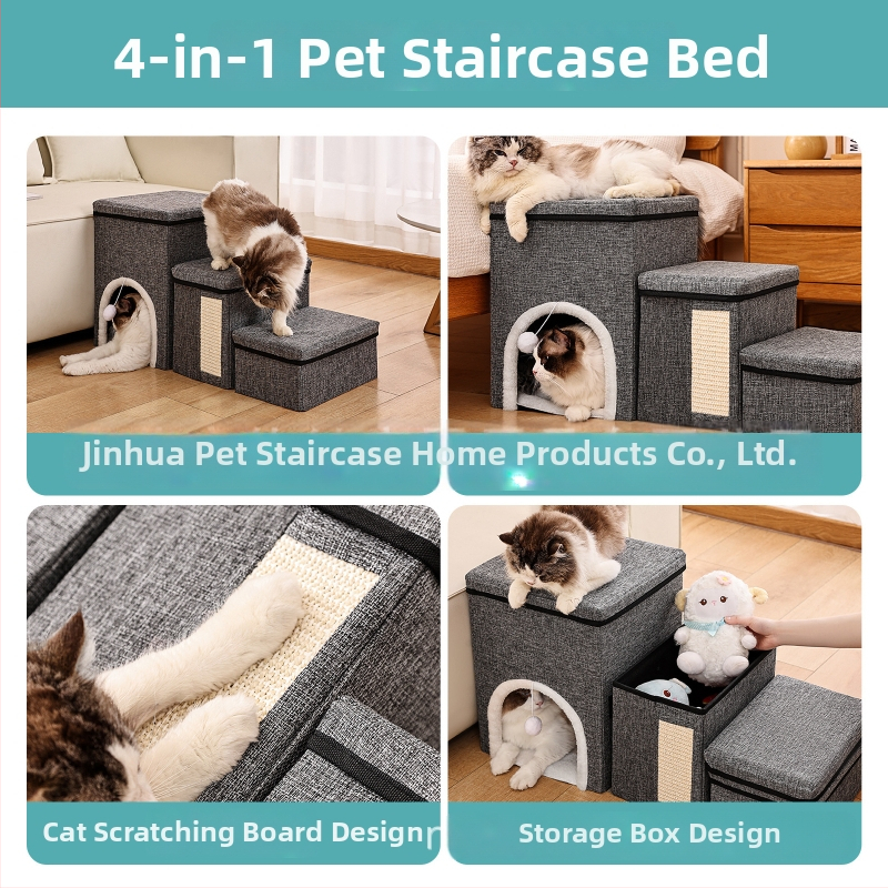 Natty Kokkupandav lemmikloomade redel libisemiskindla kanga pinnaga, lihtne disain