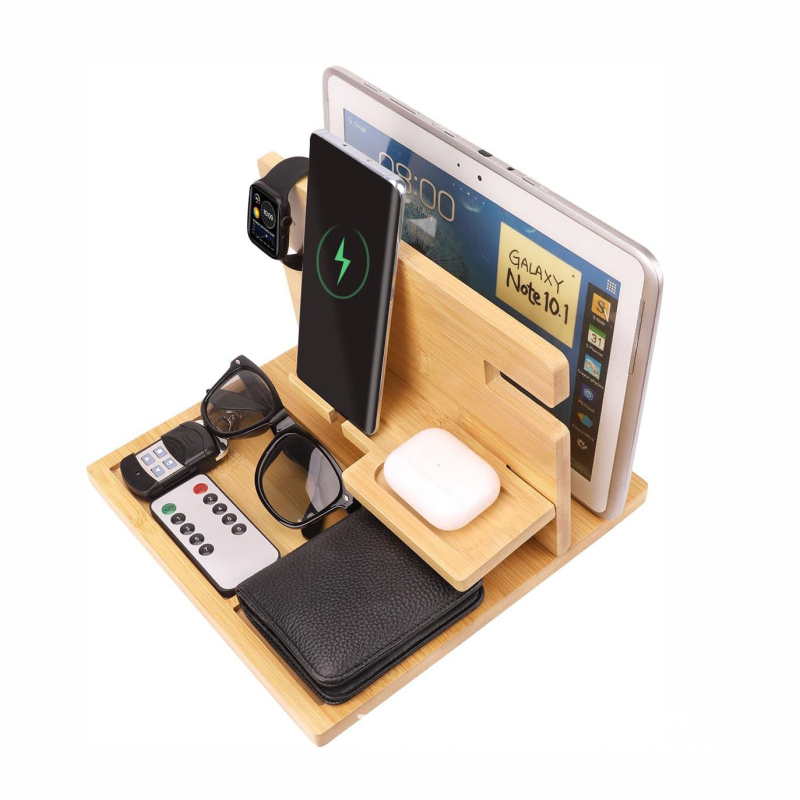 Puidust lauatarviku hoiustamise riiul – bambus, kaasaegne minimalistlik disain, lauale paigaldus, 1 kiht, sobib lauale, magamistuppa ja elutuppa