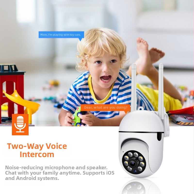 Nutikas Wi‑Fi domekaamera – 360° panoraam, 720p öine nägemine, siseruumide ja välistingimustes kasutamiseks, liikumisdetektsioon