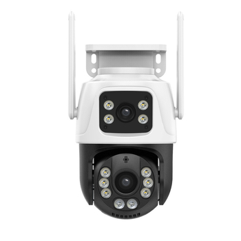 ICSEE Juhtmevaba öövaatluskamera kahekordse objektiiviga, 360° vaade, 1080TVL, 2,4 mm objektiiv