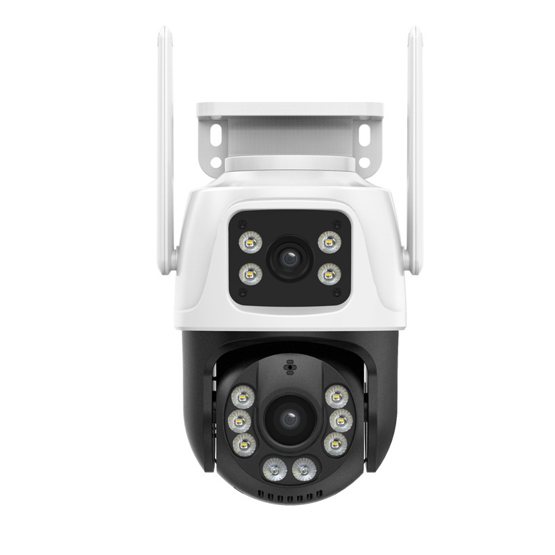 ICSEE Juhtmevaba öövaatluskamera kahekordse objektiiviga, 360° vaade, 1080TVL, 2,4 mm objektiiv