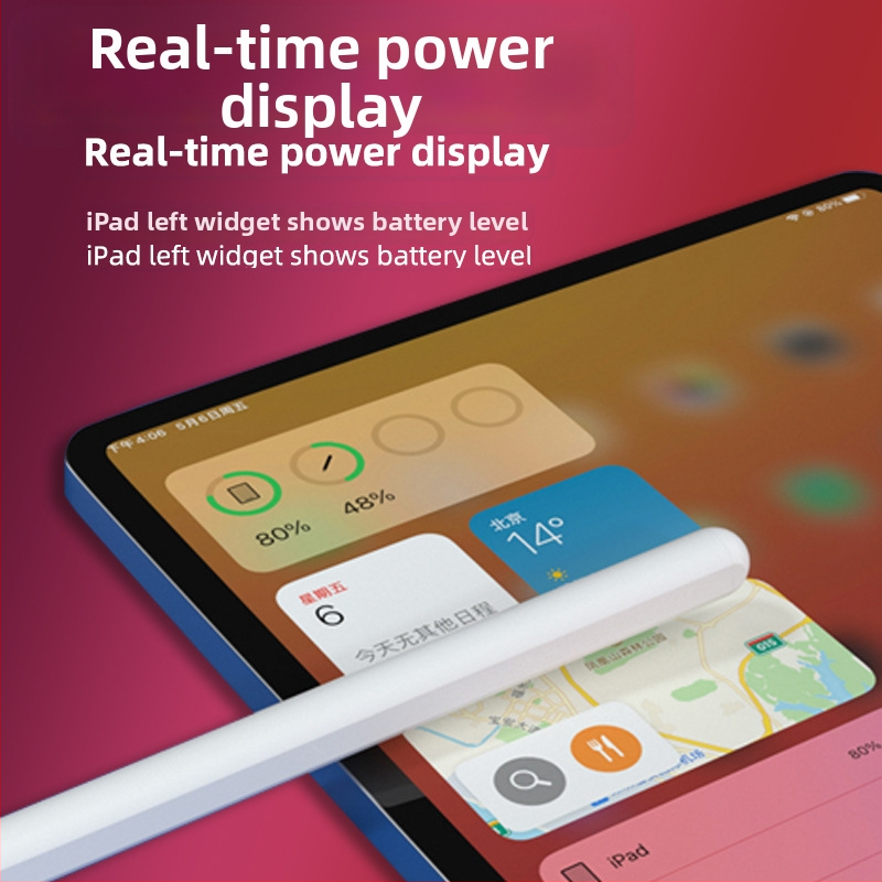 Magnetický stylus s dvojitým nabíjaním pre iPad, kovové telo