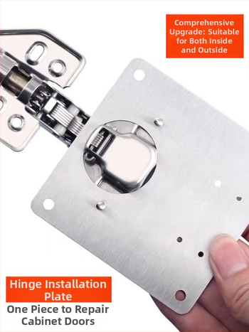 Roostevabast terasest hingeplaat kappide ja garderoobide uste jaoks, kruviavadega paigaldamiseks