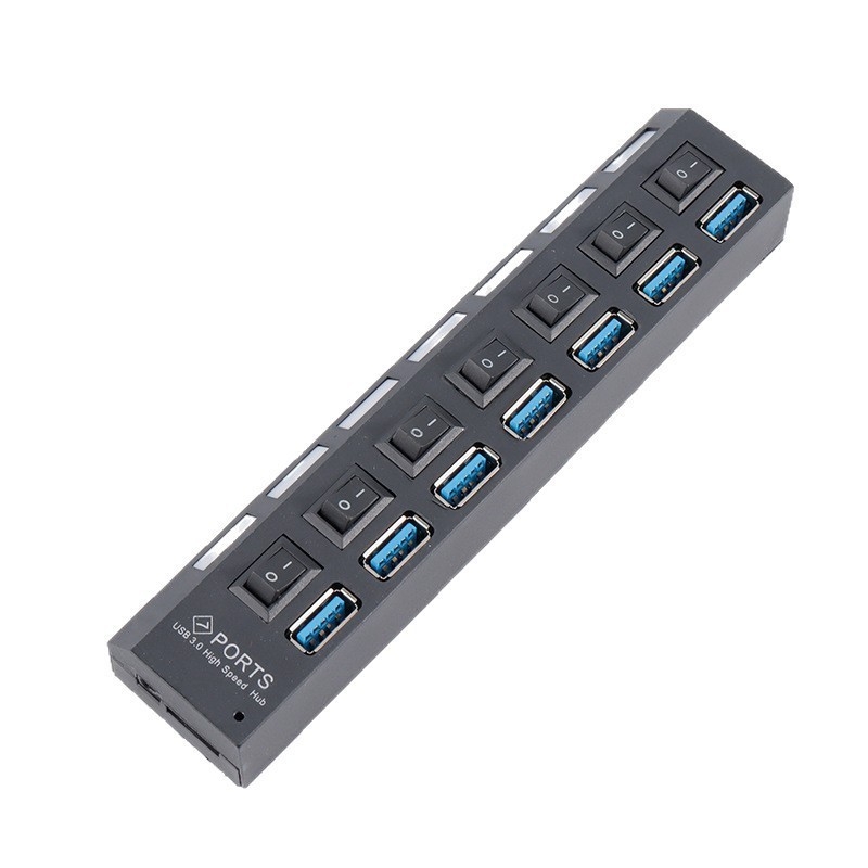 7-por USB 3.0 hub välisse toiteallikaga (5 Gbps, USB 3.0 liides, 1,2 m kaabel)