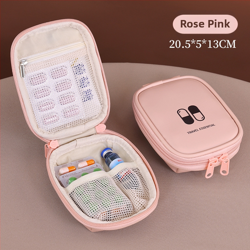 Väike kaasaskantav ravimite hoiukott, mudel 105, kuubikukujulised, PU materjal, mitmekülgne, reisile ideaalne