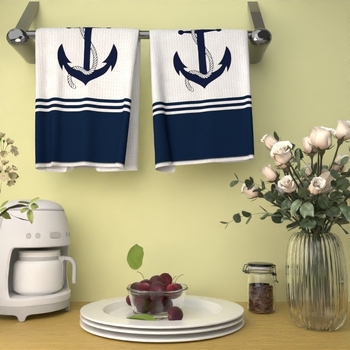 Kahetükiline mikrofiberist rätikute komplekt trükisega köögile ja näole, väga imav