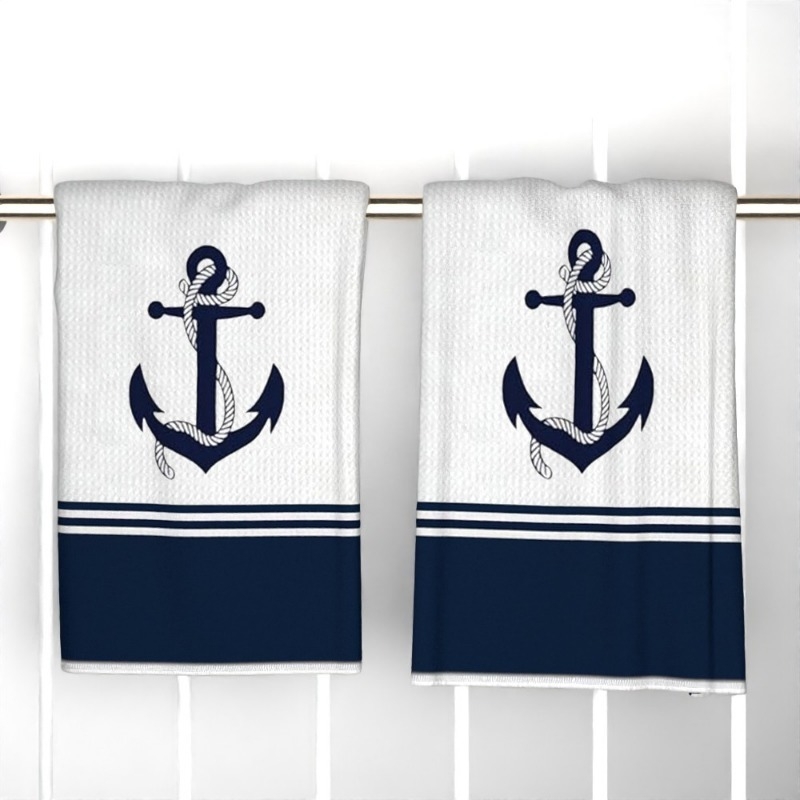 Kahetükiline mikrofiberist rätikute komplekt trükisega köögile ja näole, väga imav