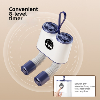 Kingade kuivati HXQ-2502, 220V, 150W, 50Hz, kaasaskantav nutikas taimeriga, deodoriseeriv ja desinfitseeriv