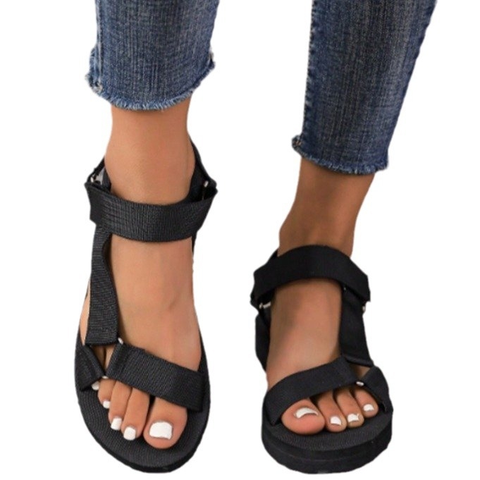 Ühe rihmaga sandaalid, PU ülaosa, ümmargune varvas, kummist tald, konts kõrgus üle 8 cm, 2024 suvi