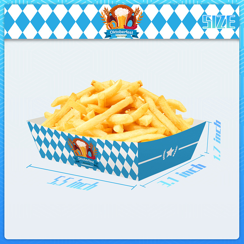 Pat Paber Festivali Stiil Dekoratsioonide Komplekt — Suupärade taldrik ja Krõpsude karp Oktoberfest-teemaga