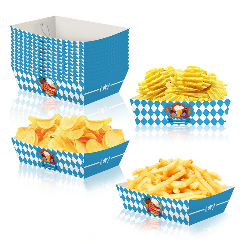 Pat Paber Festivali Stiil Dekoratsioonide Komplekt — Suupärade taldrik ja Krõpsude karp Oktoberfest-teemaga