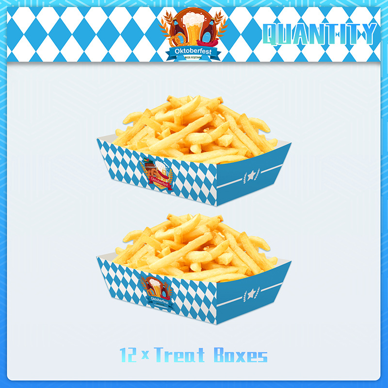 Pat Paber Festivali Stiil Dekoratsioonide Komplekt — Suupärade taldrik ja Krõpsude karp Oktoberfest-teemaga