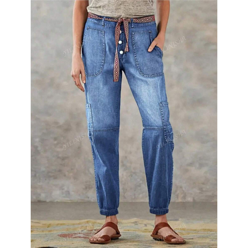 Naistepüksid eesnööp ja mitmekesiste taskutega, veidi kitsenev lõik ja sirged säärmed, fleece-vooder, polüesteri segu, vöökoht – vidukļa jostu