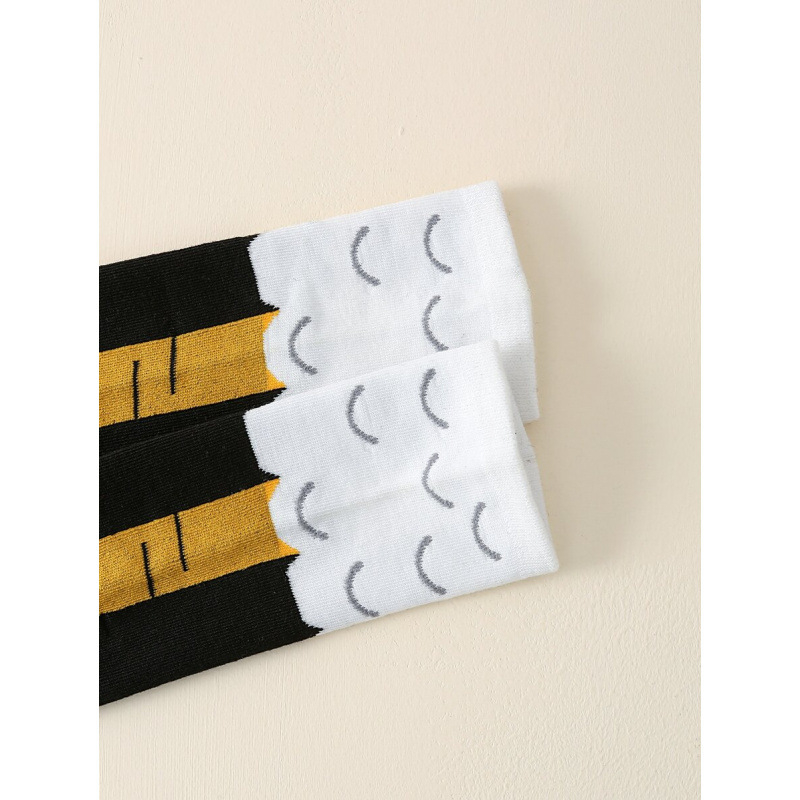 Põlveni ulatuvad sokid karikatuurimustriga • 100% nailon • Kevad • Premium tunne