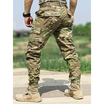 Meeste tööpüksid, taktikaline tööriietus, elastne vöökoht, fleece vooder, vaba lõige, pikad püksid