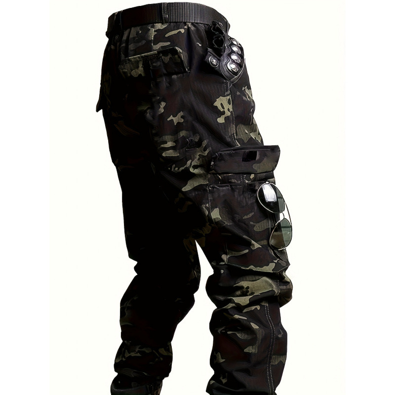 Meeste tööpüksid, taktikaline tööriietus, elastne vöökoht, fleece vooder, vaba lõige, pikad püksid