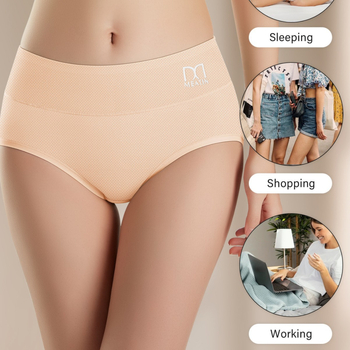 Naiste õmblusteta aluspesu, nailon + elastaan, kiiresti kuivatav, puuvillane vooder intiimses piirkonnas, keskmise talje
