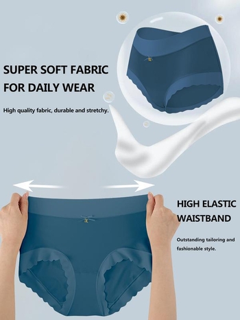 Puuvillased kõrgema talje naiste aluspüksid elastse vööga, väga pehmed, 6 tk