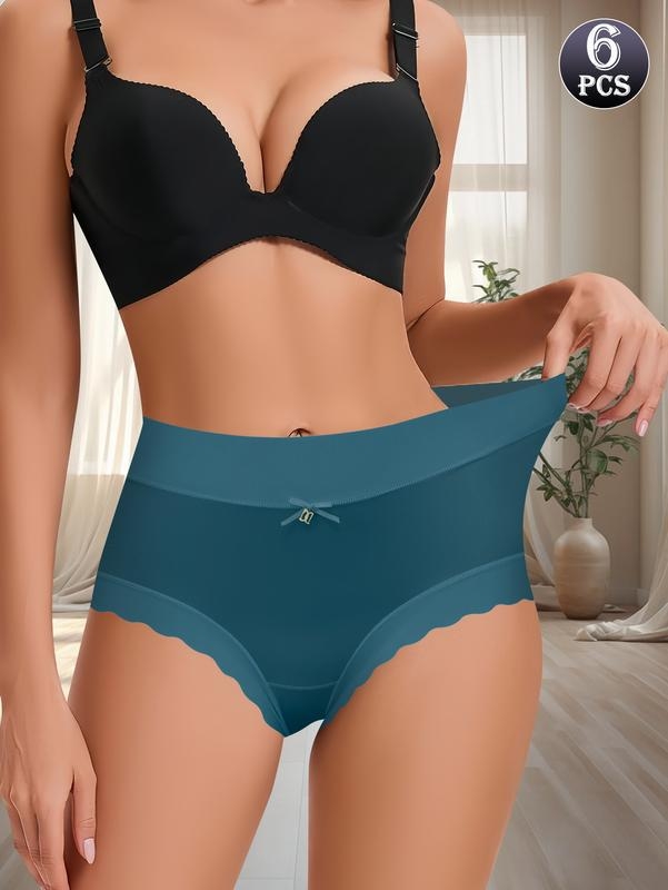 Puuvillased kõrgema talje naiste aluspüksid elastse vööga, väga pehmed, 6 tk