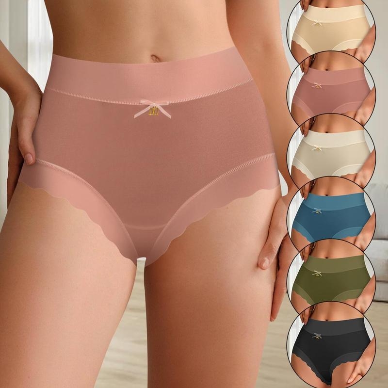 Puuvillased kõrgema talje naiste aluspüksid elastse vööga, väga pehmed, 6 tk