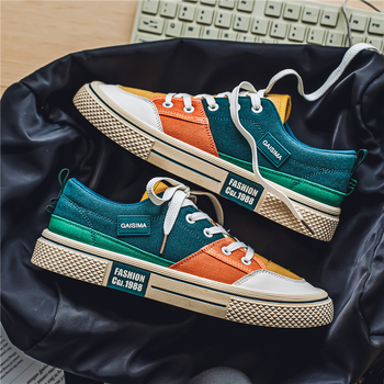 Meeste lõuendist loaferid madala ülemise osaga, kummist talla, ümmarguse varbakujuga