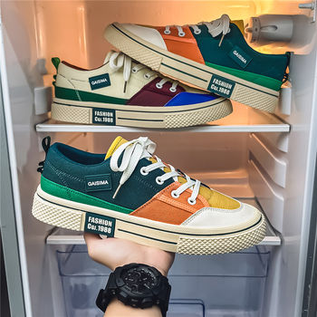 Meeste lõuendist loaferid madala ülemise osaga, kummist talla, ümmarguse varbakujuga