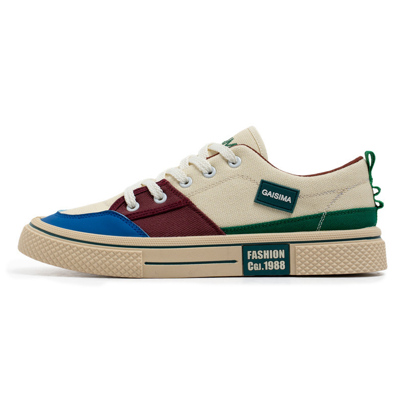 Meeste lõuendist loaferid madala ülemise osaga, kummist talla, ümmarguse varbakujuga