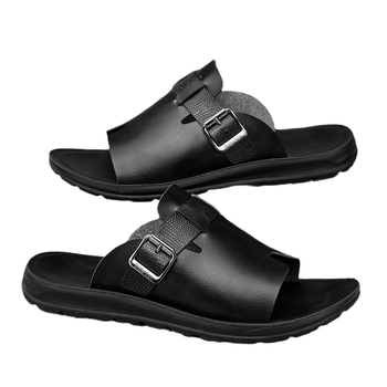 Meeste suve sandaalid hingava mikrofiiber naha ülemise osaga ja PU tallaga, randstiilis ühe rihmaga, kerged ja libisemiskindlad
