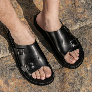 Meeste sandaalid, avatud varbaga, igapäevane stiil, ülemine materjal: super fiber, PU tald, hingavad