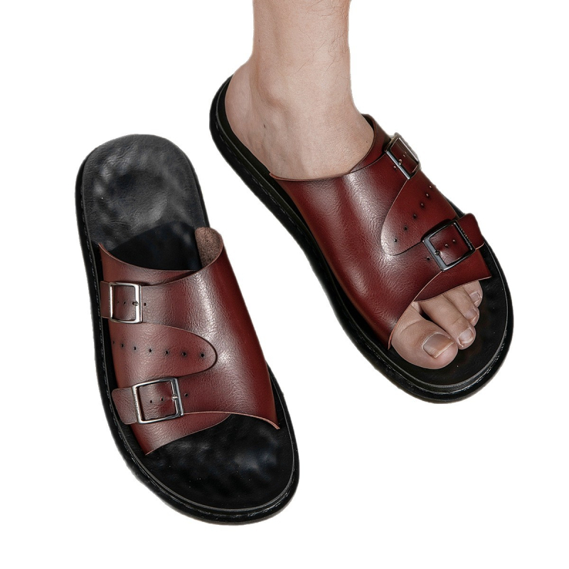 Meeste sandaalid, avatud varbaga, igapäevane stiil, ülemine materjal: super fiber, PU tald, hingavad