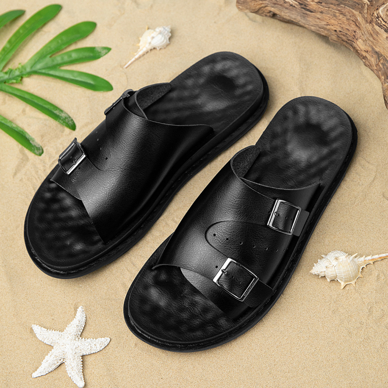 Meeste sandaalid, avatud varbaga, igapäevane stiil, ülemine materjal: super fiber, PU tald, hingavad