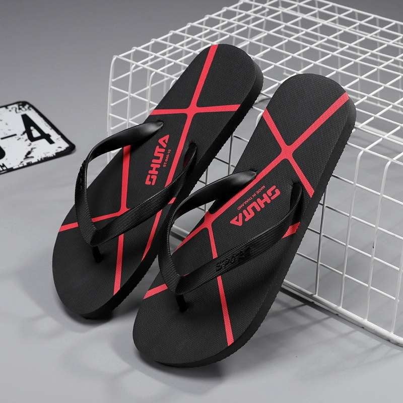 Meeste Strait Tiger sussid siseruumi kasutamiseks, igapäevased lame kingad, PVC ülemine ja talla, libisemisvastased ja vaiksed